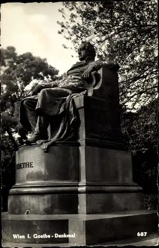 Ak Wien 1 Innere Stadt, Goethe Denkmal