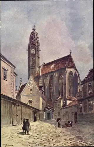 Künstler Ak Reuss, R., Wien, Kirche Maria am Gestade