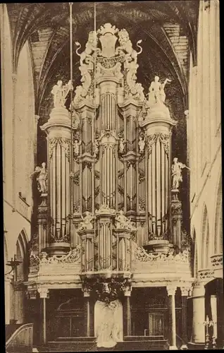 Ak Haarlem Nordholland Niederlande, Große Kirche, Orgel