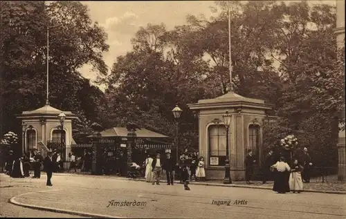 Ak Amsterdam Nordholland Niederlande, Ingang Artis