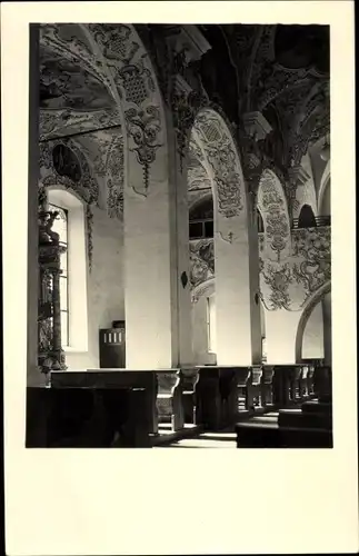 Ak Ossiach in Kärnten, Stift, Kirchenschiff