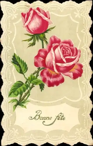 Präge Ak Glückwunsch, Blühende Rosen