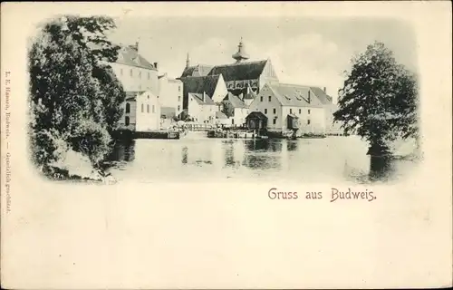 Ak České Budějovice Budweis Südböhmen, Teilansicht