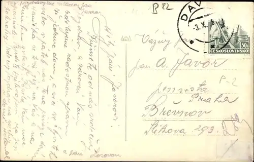 Ak Měchenice und Davle Dawle Mittelböhmen, Ort aus der Vogelschau