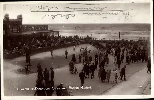 Ak Zandvoort Nordholland Niederlande, Strandweg Bodega Mustert