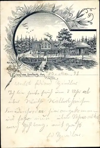 Litho Friedrichroda im Thüringer Wald, Heuberghaus