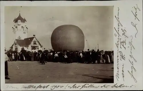 Foto Ak Nürnberg in Mittelfranken, Volksfest 1904