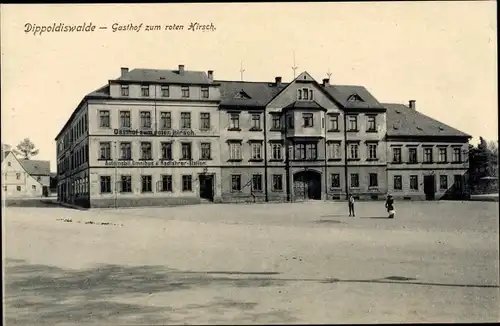 Ak Dippoldiswalde im Erzgebirge, Gasthof zum roten Hirsch