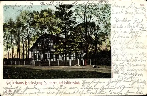 Ak Sundern Gütersloh in Nordrhein Westfalen, Kaffeehaus Bockskrug