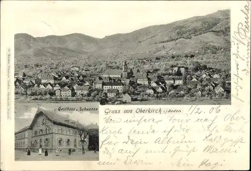 Ak Oberkirch im Renchtal Baden, Gesamtansicht, Gasthaus zum Schwanen