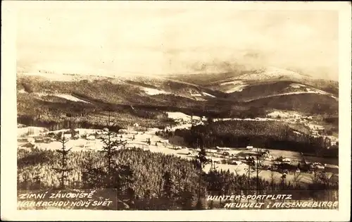 Ak Nový Svět Neuwelt Harrachov Harrachsdorf Riesengebirge Region Reichenberg, Totalansicht