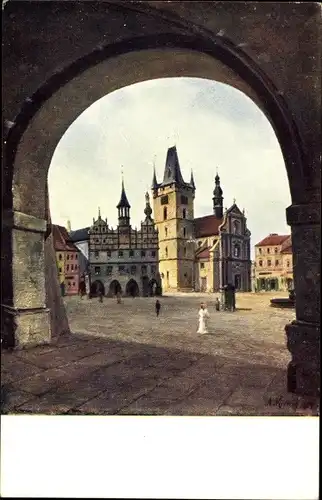 Künstler Ak Kirnig, Alois, Praha Prag Tschechien, Krakauergasse 11
