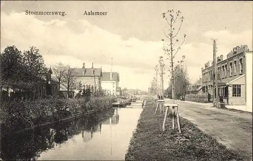 Ak Aalsmeer Nordholland Niederlande, Stommeersweg