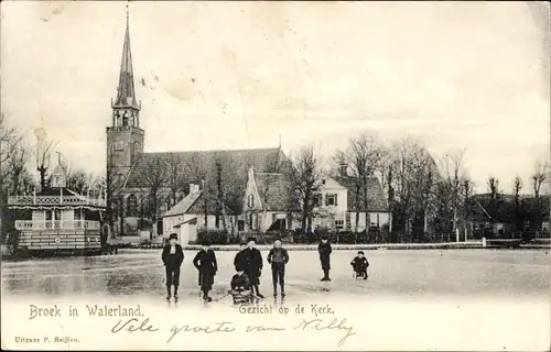 Ak Broek in Waterland Nordholland Niederlande, Kirche