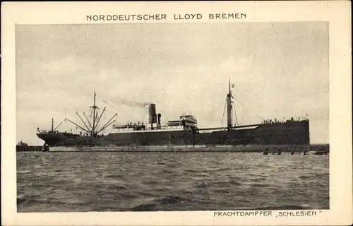 Ak Frachtdampfer Schlesien, Norddeutscher Lloyd Bremen