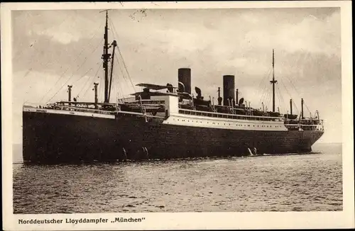 Ak Dampfschiff München, Norddeutscher Lloyd Bremen