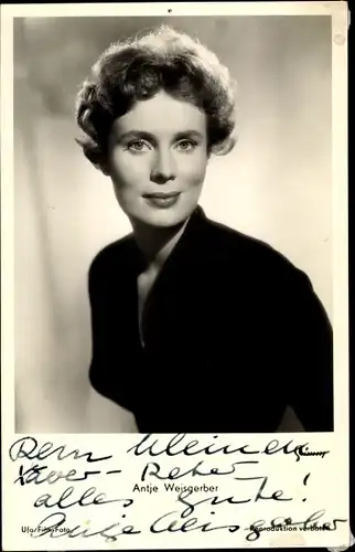 Ak Schauspielerin Antje Weisgerber, Portrait, Autogramm