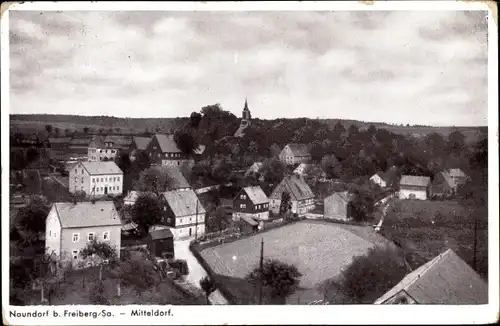 Ak Naundorf bei Freiberg Bobritzsch Hilbersdorf im Erzgebirge Sachsen, Mitteldorf