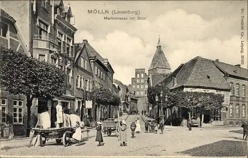 Ak Mölln im Herzogtum Lauenburg, Marktstraße, Dom