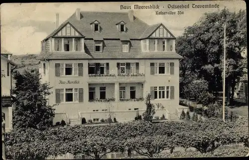 Ak Ostseebad Travemünde Lübeck, Kaiserallee 35a, Haus Meeresblick