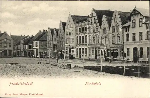 Ak Friedrichstadt an der Eider Nordfriesland, Marktplatz