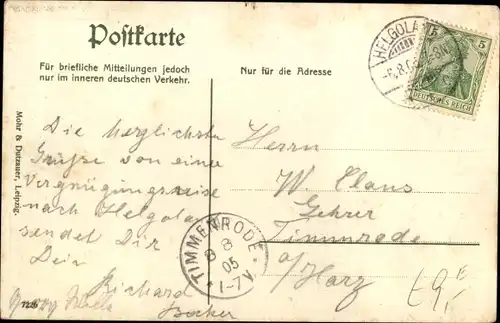 Buchstaben Ak Nordseeinsel Helgoland, Gesamtansicht, Teilansichten