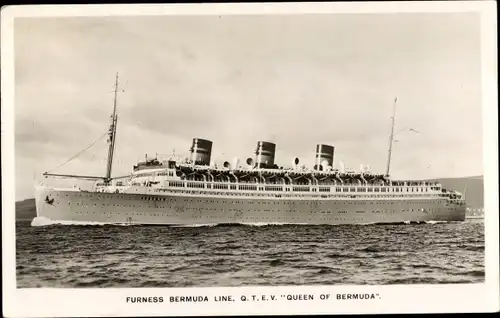 Ak Dampfer Queen of Bermuda, Furness Bermuda Line