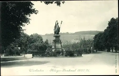 Ak Wiesbaden in Hessen, Kriegerdenkmal 1870/71