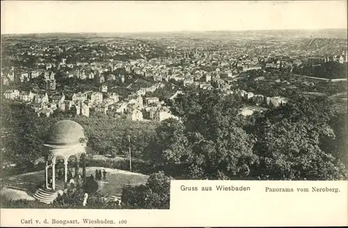 Ak Wiesbaden in Hessen, Panorama, Neroberg