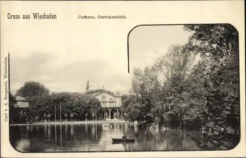 Ak Wiesbaden in Hessen, Kurhaus, Garten