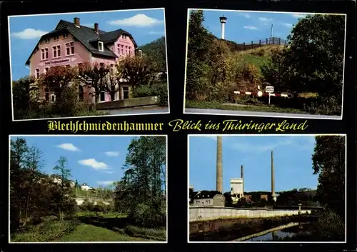 Ak Lichtenberg in Oberfranken, Gasthof und Pension Blechschmiedenhammer, Fabrik