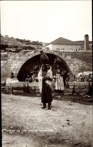 Ak Nazareth Nazareth Israel, Quelle der Jungfrau