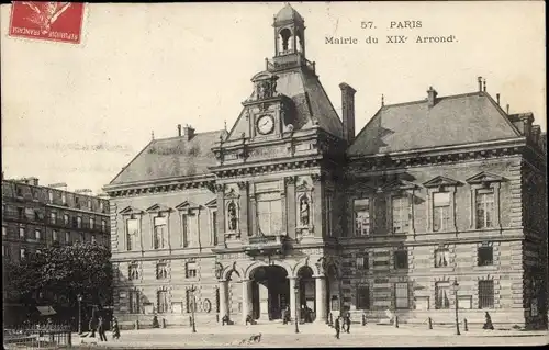 Ak Paris XIX La Villette, Rathaus