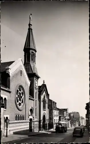Ak Paris XX, Kirche ND de Lourde, Rue Pelleport