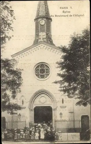 Ak Paris XIII, Kirche Boulevard de l'Hopital