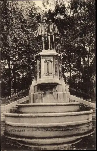 Ak Brüssel Brüssel, Denkmal der Grafen von Egmont und Hornes