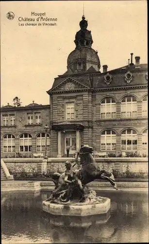 Ak Houyet Wallonien Namur, Chateau d'Ardenne, Vinceaults Pferde