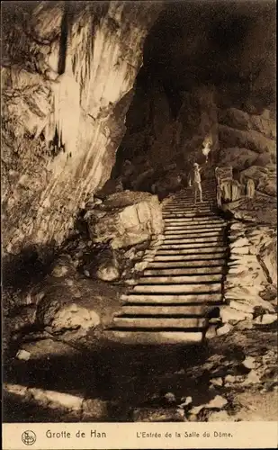 Ak-Höhle von Han Han sur Lesse Wallonien Namur, Der Eingang zum Kuppelraum