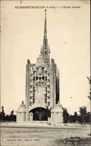 Ak Elisabethville Yvelines, Kirche