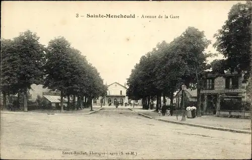 Ak Sainte Menehould Marne, Avenue de la Gare