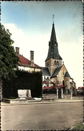 Ak Suippes Marne, Kirche, Denkmal