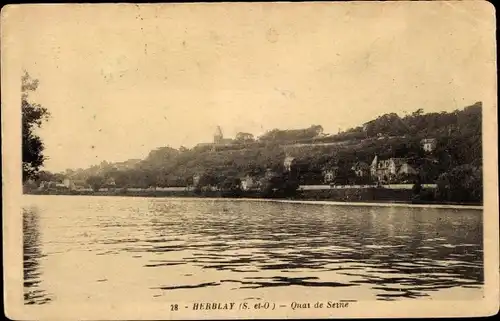 Ak Herblay Val d’Oise, Quai de Seine