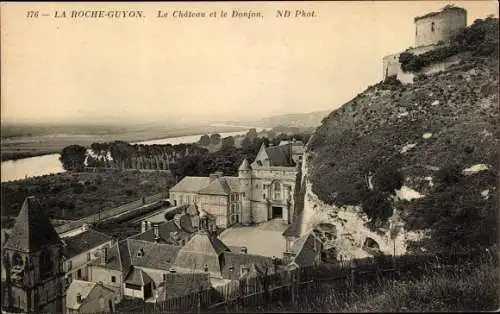Ak La Roche Guyon Val d’Oise, Schloss, Le Donjon