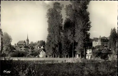 Ak Toucy Yonne, Kirche, Schloss