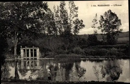 Ak Massangis Yonne, Schleuse