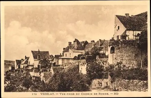 Ak Vézelay Yonne, Chemin de Ronde