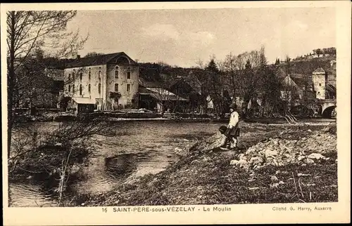 Ak Saint Père sous Vézelay Yonne, Mühle