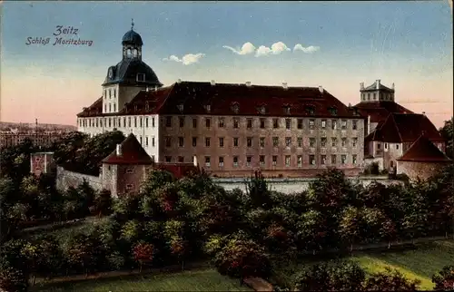 Ak Zeitz im Burgenlandkreis, Schloss Moritzburg