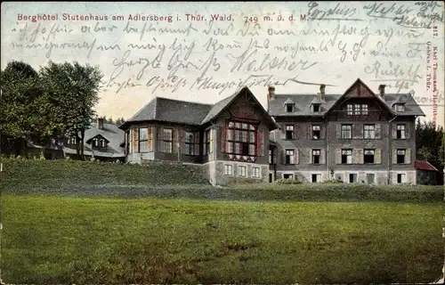 Ak Schleusingen in Thüringen, Stutenhaus am Adlersberg, Berghotel