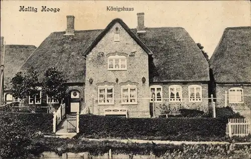 Ak Hallig Hooge in Nordfriesland, Königshaus